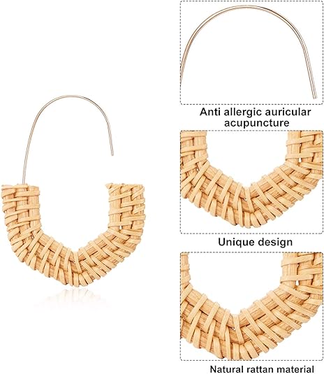 Earrings, Lightweight Geometric Earings, Tassel Woven Bohemian Earrings, Handmade Earings, Drop Dangle Earrings -4 Pairs Earrings, Lightweight Geometric Earings, Tassel Woven Bohemian Earrings, Handmade Earings, Drop Dangle Earrings -4 Pairs